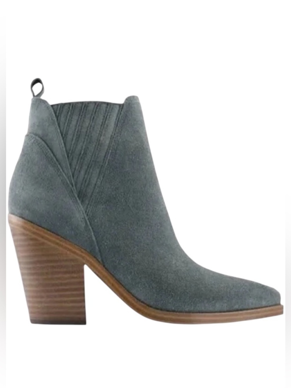NWT Marc Fisher Gadri Gray Pointed Toe Ankle Boot size 8.5 4” Heel Chic